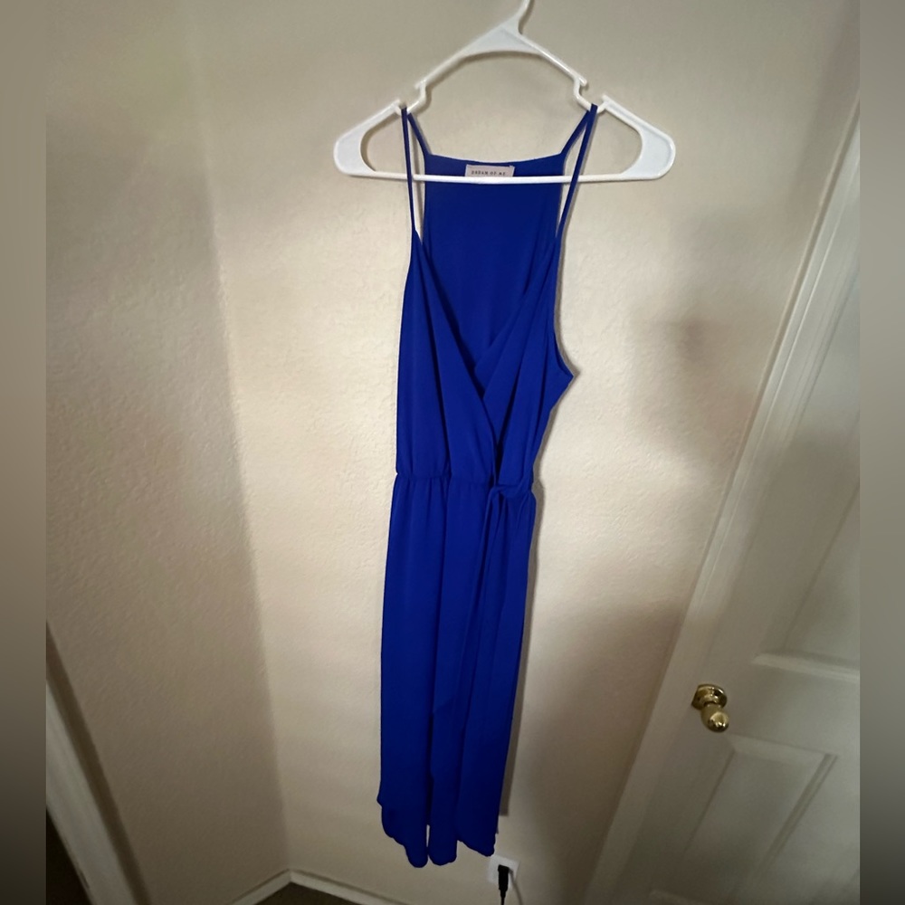 Blue halter dress